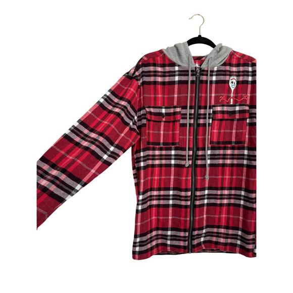 NWT Disney Toy Story 4 Plaid Zip up Hoodie Forky Women’s Small - Picture 2 of 7